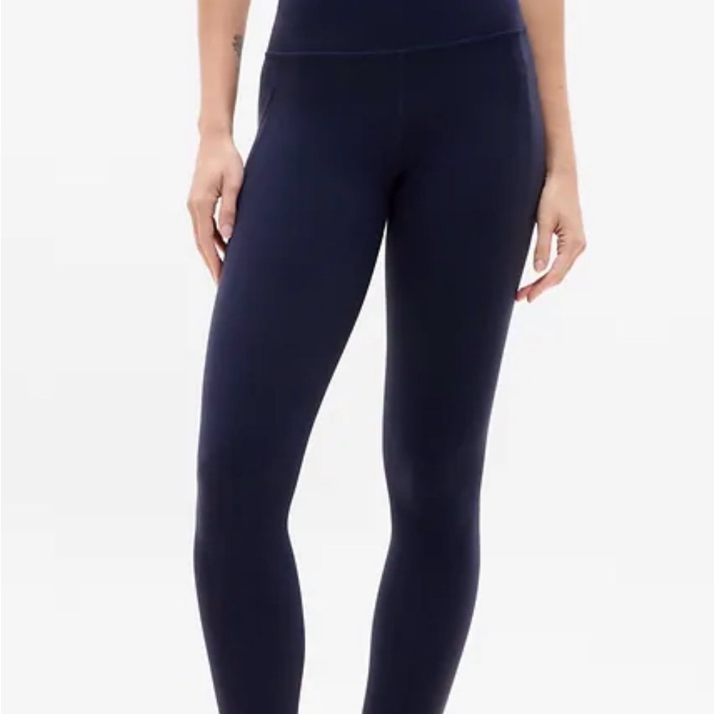 Athleta Salutation Stash Leggings Navy Blue